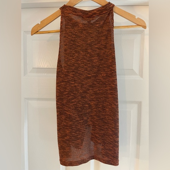 TOPSHOP ORANGE KNOT TIE TANK 6 - Picture 3 of 4